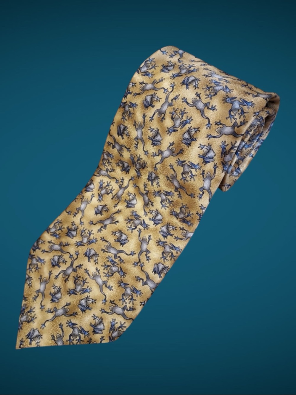 The Nature Conservancy 100% Silk Retro Eclectic Grandpa Novelty Casual Frog Tie